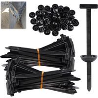 Universal nylon zipper loop, cable ties with pin and button design, heavy-duty zipper ties (100PCS)