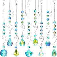 Accessori per la protezione solare, set da 9, vetro, 40 cm, multicolore