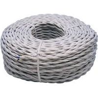 Cavo Elettrico In Cotone Intrecciato 3 x 1 mm Bianco venduto a metro