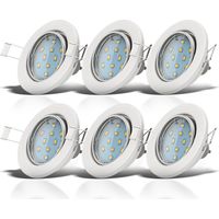 Einbauspot 10er Set 68mm Lochmaß - GU10, 3W, 250lm, LED, warmweiß, matt-nickel