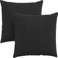 Coussins de canapé 2 pcs Noir 80 x 80 cm