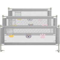 Randaco 3X Barrière de Sécurité Enfant Lit, Barrière de Lit Enfant Bébé 150+200+200CM protection contre les chutes
