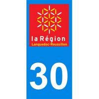 ADHESIFS REGION DEPARTEMENT 30 OCCITANIE X2
