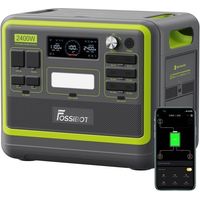 FOSSIBOT F2400 Centrale Elettrica Portatile, Batteria LiFePO4 Generatore Solare Elettrico, 2048Wh 2400W Stazione Energetica