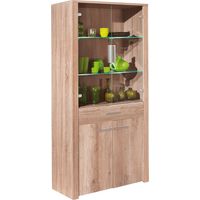 Vaisselier 4 portes 1 tiroir bois chêne clair Babou