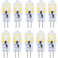 10x G4 LED Bulb 2W LED Bulb Lamp 12 SMD 2835 LEDs Warm White 6000K LED Light 200LM equivalent to 20W halogen AC/DC12V