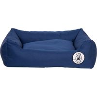 Cojín Paw Love azul marino tamaño mediano para perro