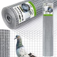 Grillage soudé OC 19x19x0,8 mm pour volières, clôtures 25 m², cages, élevage