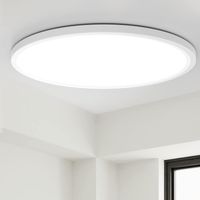 Zolginah – Plafonnier LED 20W étanche – Lumière blanche froide 6500K – Design compact Ø23cm pour salle de bain, cuisine, balcon