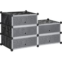 Étagère chaussures modulaire 6 paires 49x36,5x108 cm noir