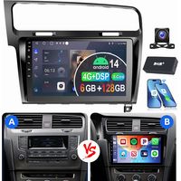 8 cœurs Android 14 Autoradio Carplay 128G Pour VW Golf VII 2013-2017 GPS 6+128G DAB CAM