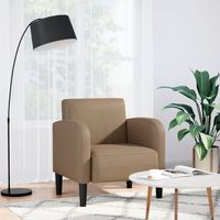 Chaise de canapé avec accoudoirs cappuccino noir 54 cm vidaXL