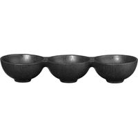 Bol de 3 piezas ASA, hierro negro 10,5 x 32 cm, h. 6 cm