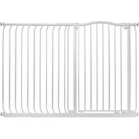 Bettacare Extra Tall Curved Top Dog Gate, 134cm - 143cm, Matt White, Extra Tall 100cm in Height, Pressure Fit Pet Gate