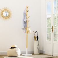 Freistehende Garderobe, Kleiderständer, Garderobenständer, 8 Haken, Eingangsbereichmöbel für Kleidung und Hüte