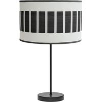 Lampada da Tavolo Alta Ivanna 1xe27 Nero/bianco-legno nero 62x30x30 Cm