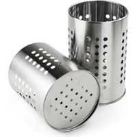 Pot Ustensiles Cuisine,2 pièces Ustensiles de Porte Ustensiles Cuisine Range Couverts,Egouttoir Verticalen Rangement pot ustensile pour Cuillère Fourchette Baguettes Couteau Fourchettes