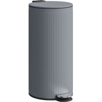 Cubo de Basura Cocina 30L con Pedal Tapa de Cierre Suave y Cubo Extraíble para Dormitorio Oficina Estudio Salón Gris