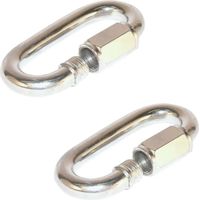 2x maillon rapide 3mm à visser mousqueton attache chaine maintien corde accroche