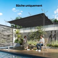 Toiture de remplacement pour pergola, toiture de remplacement avec protection UV (30+) pour une pergola de 3 x 2 m