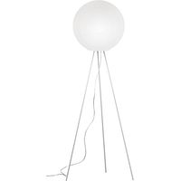 Piantana Emily Rossini Group - Treppiede in Bianco Opaco, Vetro Satinato Bianco, Attacco E27 IP20, Design Industriale e Sofisticato