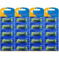 Lot de 20 Piles Alcaline type 23A/A23 compatibles LRV08/L1028/8LR932/8LR23/VR22/8F10R/EL12 12V - Juanio -