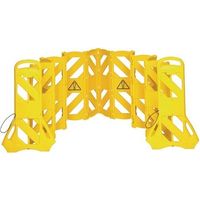 Barreras de seguridad Polietileno amarillo L.600xh1000 mm móvil 16 piezas de goma