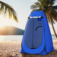 Tente pop-up portable pour camping, caravane, pique-nique, toilettes et douche,150x150x190cm, Bleu