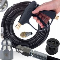 Set di Pulizia CanalJet Click Compact – Tubo 20m, Pistola 300 bar Compatibile con Idropulitrici Kärcher K2–K7 Alta Precisione e Durata
