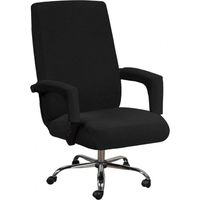 Elastic Office Armchair Cover Computer Chair, Universal Chair Cover Office Chair Cover Chair Cover, Decorative Protective Relax Armchair(Black,Size:XL)