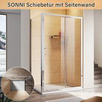 SONNI 120x70cm Duschkabine Schiebetür Duschabtrennung Duschkabine