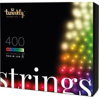Strisce luminose Twinkly 400 LED RGBW con cavo nero e spina F (tipo UE)