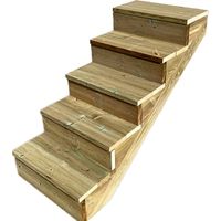 Außentreppe Holz H88cm 5 Stufen, Breite 60cm, MIT Setzstufen