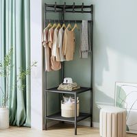 Portant à vêtements, porte-manteau, portant à vêtements à 3 étagères