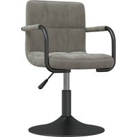 Maison Exclusive - Sedia da Pranzo Grigio Chiaro in Velluto