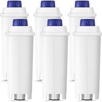 6 pièces Filtre de remplacement pour De'Longhi DLSC002, SER3017, 5513292811 - Compatible avec Dinamica, Magnifica S, Eletta Explorer, ETAM, EPAM et ECAM