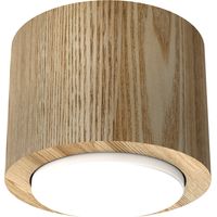 Spot plafond rond 10 cm bois clair GX53 15W Luminex