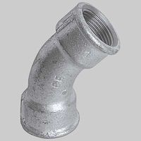 CURVA A 45 ° FEMMINA/FEMMINA ZINCATA 11/2 MADE IN ITALY