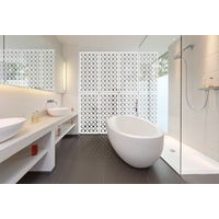 DARKSIDE - Panneau ajouré en PVC - Brise-soleil - Couleur : blanc - Dimension : 98x198 cm