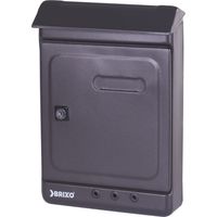 BRIEFKASTEN STAHL JOKER SCHWARZ MIT DACH L19,5xP7xH27,5 cm 8STK