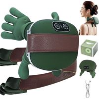 Masseur Cervical, Masseur Dos Et Cervicales Avec Chaleur, Appareil de Massage Bionique 4D pour le Cou Sans Fil, Ergonomique Coussins de Nuque Massants