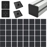 Embouts Extrusion Aluminium 30 x 30 mm, 40 Pièces pour Profilé de Construction Aluminium