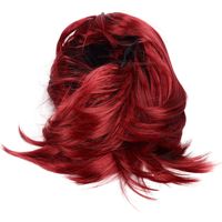Perruque bob courte rouge pour femme, avec frange et bandeau élastique, confortable et prête à porter.
