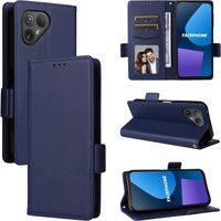 Etui Fairphone 5 5G Housse Téléphone Flip en PU Cuir Housse Fairphone 5 5G étui de Protection - navy blue