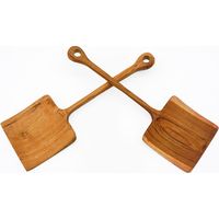 Set de 2 Spatules HENRI en Teck Naturel 35cm - Ustensiles Artisanaux