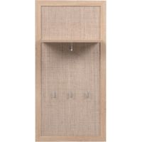 Perchero 55x110 cm roble claro con un estante y un gancho - Agrigento