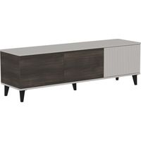 Mueble TV Luelia 115, Nogal + Cachemira, Número de puertas: 3, Número de cajones: 0, 180x52x40cm