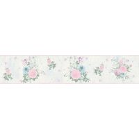 AS Creation Floral Stripes Light Blue Wallpaper Border Flowers Textured 5mx13cm