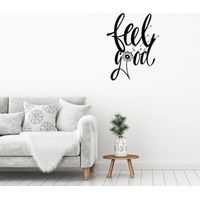 METAL WALL ART NO:36 FEELGOOD - Black
