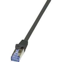 Cable de conexión LogiLink CQ4013S Cat.6A/7 600 MHz S/FTP PIMF de 0,25 m, color negro